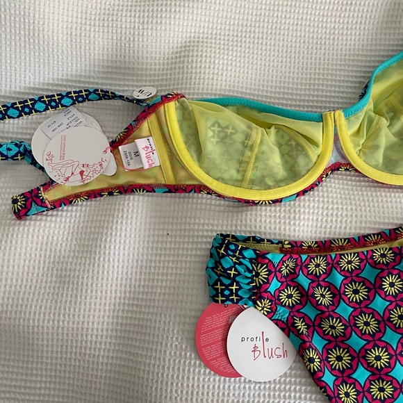 ✨NWT✨ profile blush M /DD/E bikini top and bottom bra size swim - Picture 10 of 11